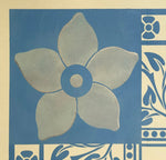 Load image into Gallery viewer, Close up of this floorcloth's corner element.