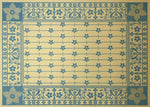 Load image into Gallery viewer, This is the full image of this shaped floorcloth, based on a design by Christopher Dresser, c.1875.