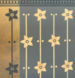 Load image into Gallery viewer, A close-up of the center pattern used in this floorcloth.