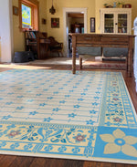Load image into Gallery viewer, Another in-situ photo of this floorcloth in its 1880 farmhouse home.