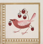 Load image into Gallery viewer, A close up of a corner of the StarFlower #6 Floorcloth adorned with William Morris's "Strawberry Thief" design.