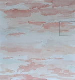 Load image into Gallery viewer, The 5" x 7" watercolor that is the source of the design for Skyway Floorcloth #1.
