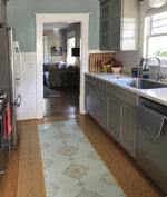 Load image into Gallery viewer, An in-situ image of Mudcloth Floorcloth #1.