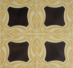 Load image into Gallery viewer, A close up of the center of Wunderlich Floorcloth #2.
