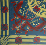 Load image into Gallery viewer, A close up of a corner of Wunderlich Floorcloth #3.