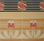 Load image into Gallery viewer, A close up of the border of Wunderlich Floorcloth #4.