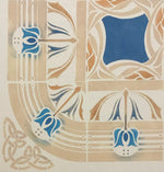 Load image into Gallery viewer, Close up image of corner of Wunderlich Floorcloth #6.