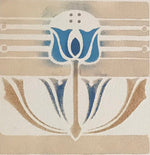 Load image into Gallery viewer, Close up of border motif for Wunderlich Floorcloth #6.