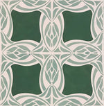 Load image into Gallery viewer, Close up of center motifs for Wunderlich Floorcloth #7.