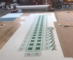 Load image into Gallery viewer, Image of Wunderlich Floorcloth #7 in production.