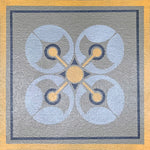 Load image into Gallery viewer, Close up of the "X" motif in this rare geometric design by Christopher Dresser.