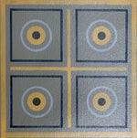 Load image into Gallery viewer, Close up of the "O" motif in this rare geometric design by Christopher Dresser.