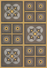 Load image into Gallery viewer, Source image for this floorcloth from Christopher Dresser's "Studies in Design" c. 1875.