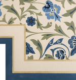 Load image into Gallery viewer, Close up of notched inside corner of All-Over-Floral Floorcloth #8.
