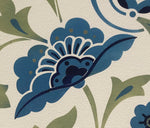 Load image into Gallery viewer, Motif close up, All-Over-Floral Floorcloth #8.
