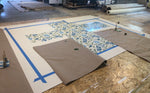 Load image into Gallery viewer, Production photo - All-Over-Floral Floorcloth #8.
