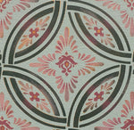 Load image into Gallery viewer, Close up of circle motif - Grace Floorcloth #6.
