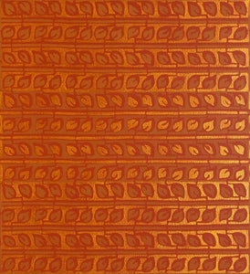 Close up of motifs - Autumn Leaves Floorcloth #9.