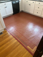 Load image into Gallery viewer, In-situ image of Autumn Leaves Floorcloth #10.
