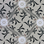 Load image into Gallery viewer, Close up of Beaux Arts Floorcloth #2 motifs.
