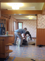 Load image into Gallery viewer, Chamber House Floorcloth #2 installation photo #1.
