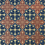 Load image into Gallery viewer, A close up of the tile-like Hay House pattern used for Hay House Floorcloth #4.
