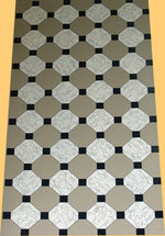 Load image into Gallery viewer, Hamilton Grange Side Hall Floorcloth based on a John Carwitham design.
