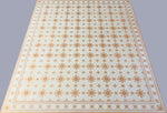 Load image into Gallery viewer, This is a full image of this floorcloth based on a pattern recorded by Esther Stevens Brazer from the Humphries House, c.1800.
