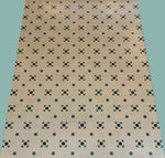 Load image into Gallery viewer, This floorcloth is based on an original linoleum pattern although the spacing between motifs is four diamonds vs. seven. 
