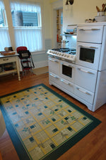 Load image into Gallery viewer, A second in-situ image of Signoleum Floorcloth #1.
