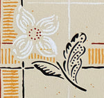 Load image into Gallery viewer, A close up of one of five floral motifs in  Signoleum Floorcloth #2.
