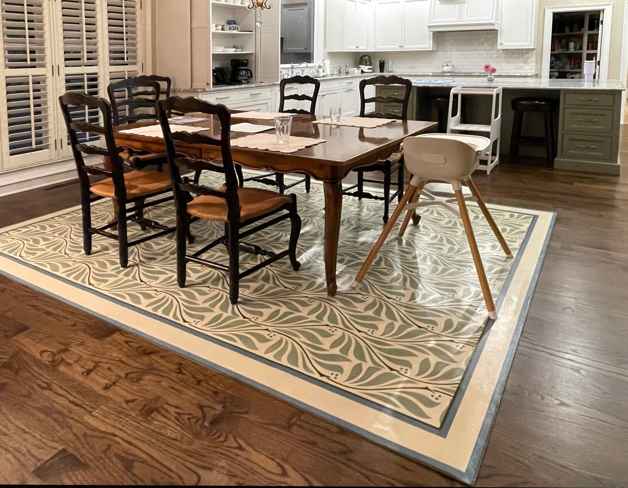 In-situ image of Vines & Berries Floorcloth #2.