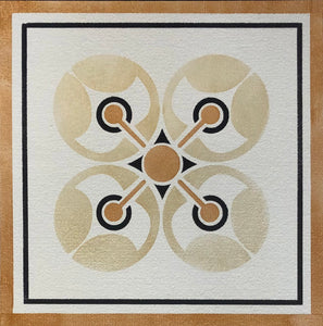 Close up of X motif - Xs & Os Floorcloth #5.