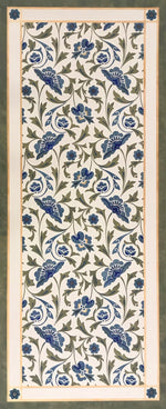 Load image into Gallery viewer, This is the full image of this floorcloth with an all-over floral pattern, based on a Christopher Dresser design, c. 1875.
