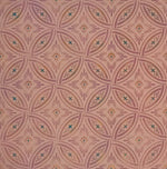 Load image into Gallery viewer, A close up of the all over interlocking circle pattern for Grace Floorcloth #1.
