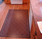 Load image into Gallery viewer, An in-situ image of Grace Floorcloth #2 that shows how the countertops influenced the palette.
