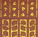 Load image into Gallery viewer, A close up of the center pattern of Autumn Leaves Floorcloth #2.
