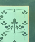 Load image into Gallery viewer, Close up image of the corner of Bungalow Branches Floorcloth #1.
