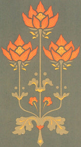 The source image for the poppy motif from Christopher Dresser's "Studies in Design", c. 1875.