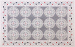Load image into Gallery viewer, Full image of Edward Durant Floorcloth #2.  This pattern was found in the Edward Durant House, c. 1734, in Newton MA.
