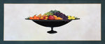 Load image into Gallery viewer, The full image of this floorcloth with a still life of a fruit bowl at its center.

