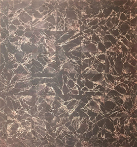 This floorcloth is based on Emperador Dark marble tile.