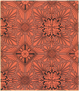 Source image for this floorcloth's design; based on a pattern in Christopher Dresser's "Studies in Design", c. 1875.