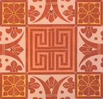Load image into Gallery viewer, A close up of this floorcloth, showing the greek key element.
