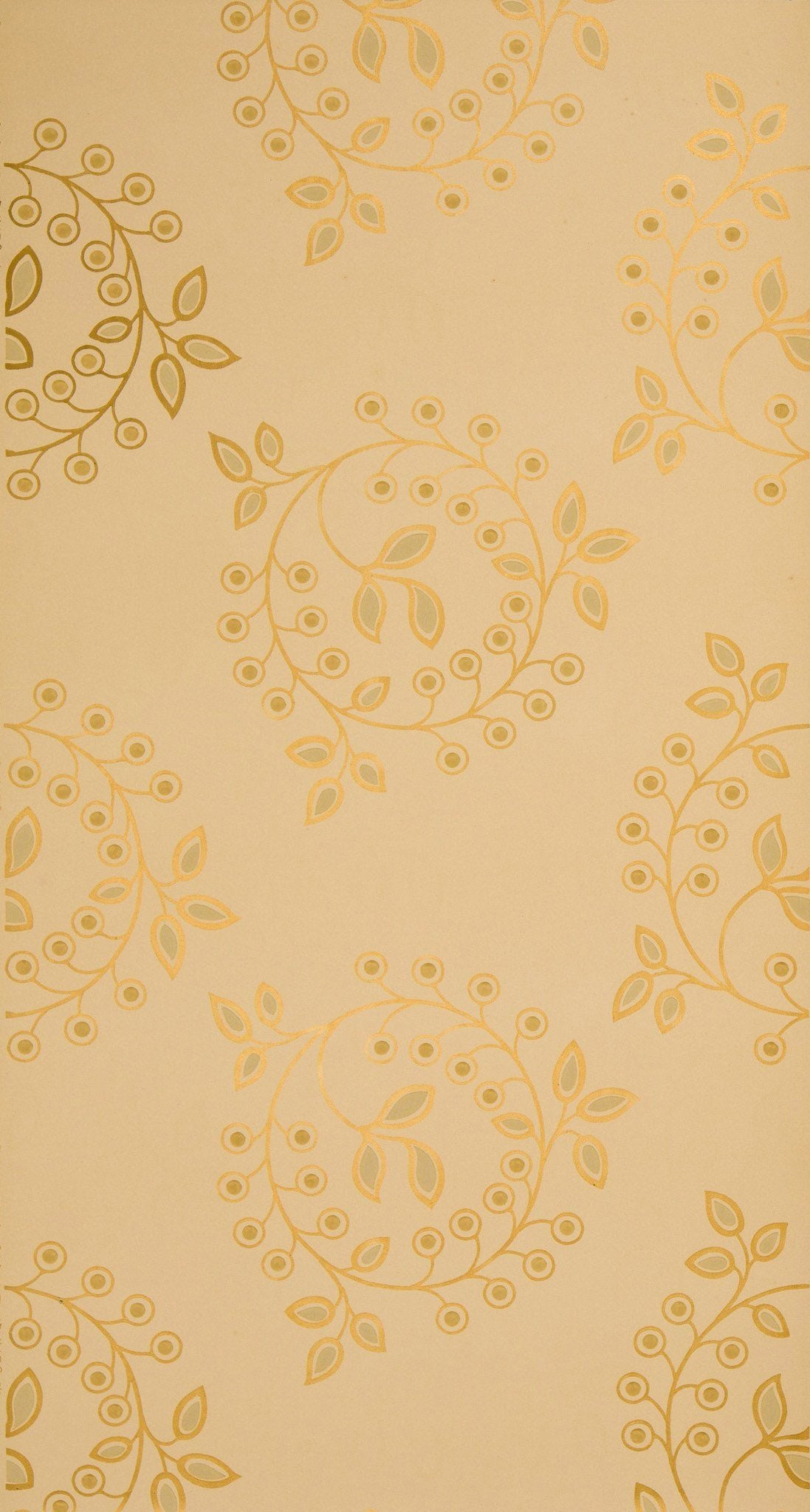 The wallpaper remnant the center pattern of this floorcloth is based on.  From Bolling & Company's antique wallpaper archive.