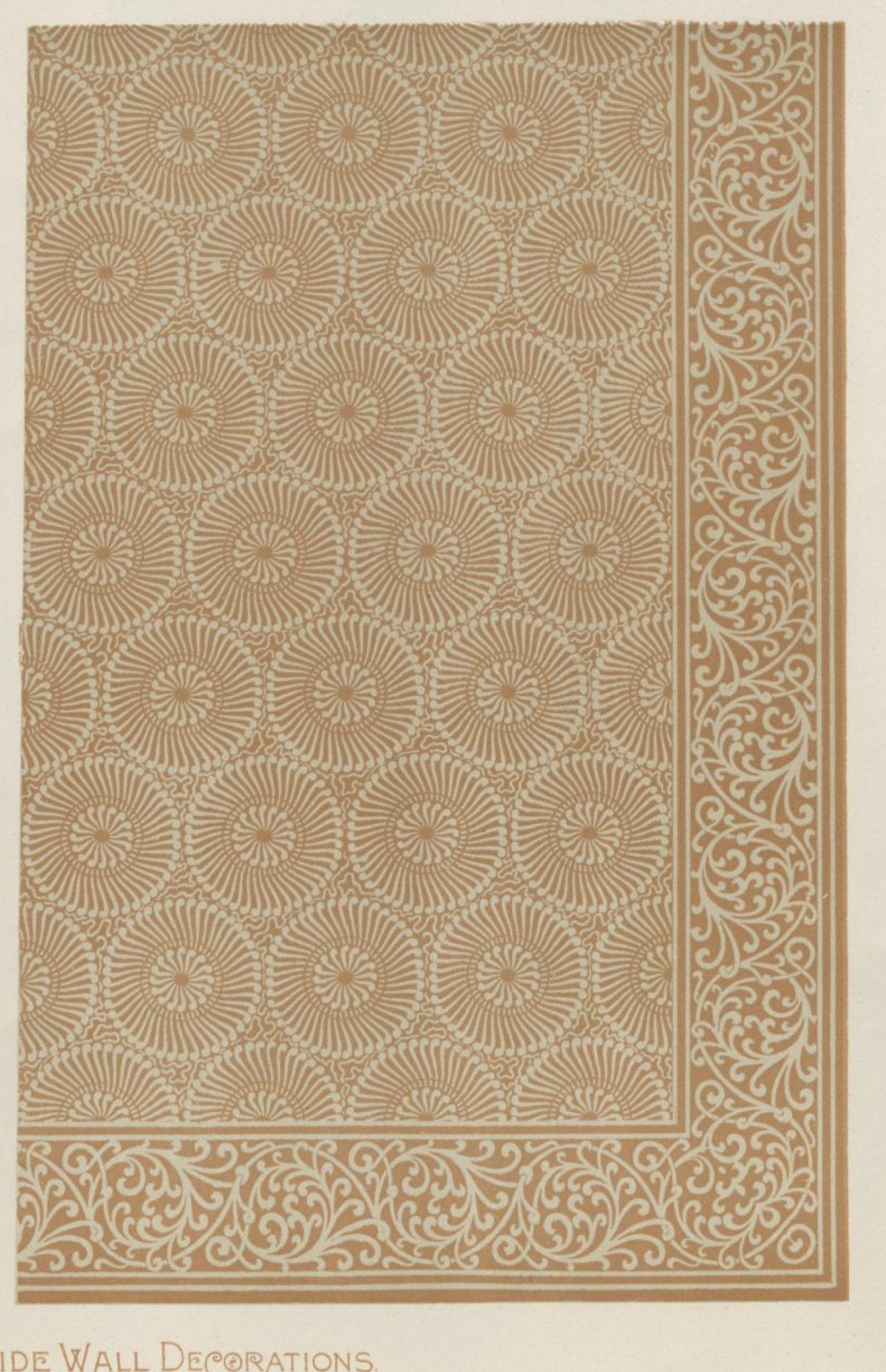An image of the catalog page showing the border pattern for this floorcloth - Robert Graves Co. c. 1889.