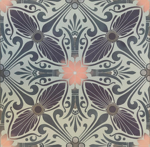 A close-up image of this unusual pattern with deco elements.