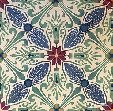 Greek Windmill Floorcloth Series Image.