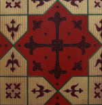 Load image into Gallery viewer, An even closer up image of Hay House Floorcloth #5.
