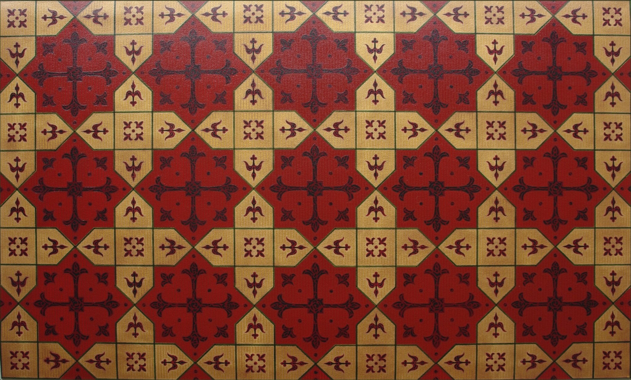 The full image of Hay House Floorcloth #5.